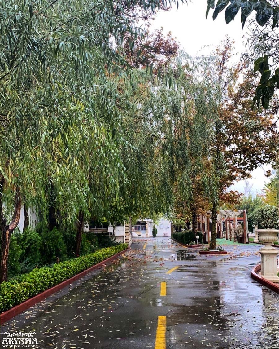 حیاط روز باغ تالار آریانا تهران