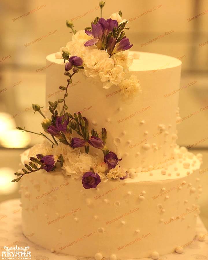 کیک عروسی باغ تالار آریانا